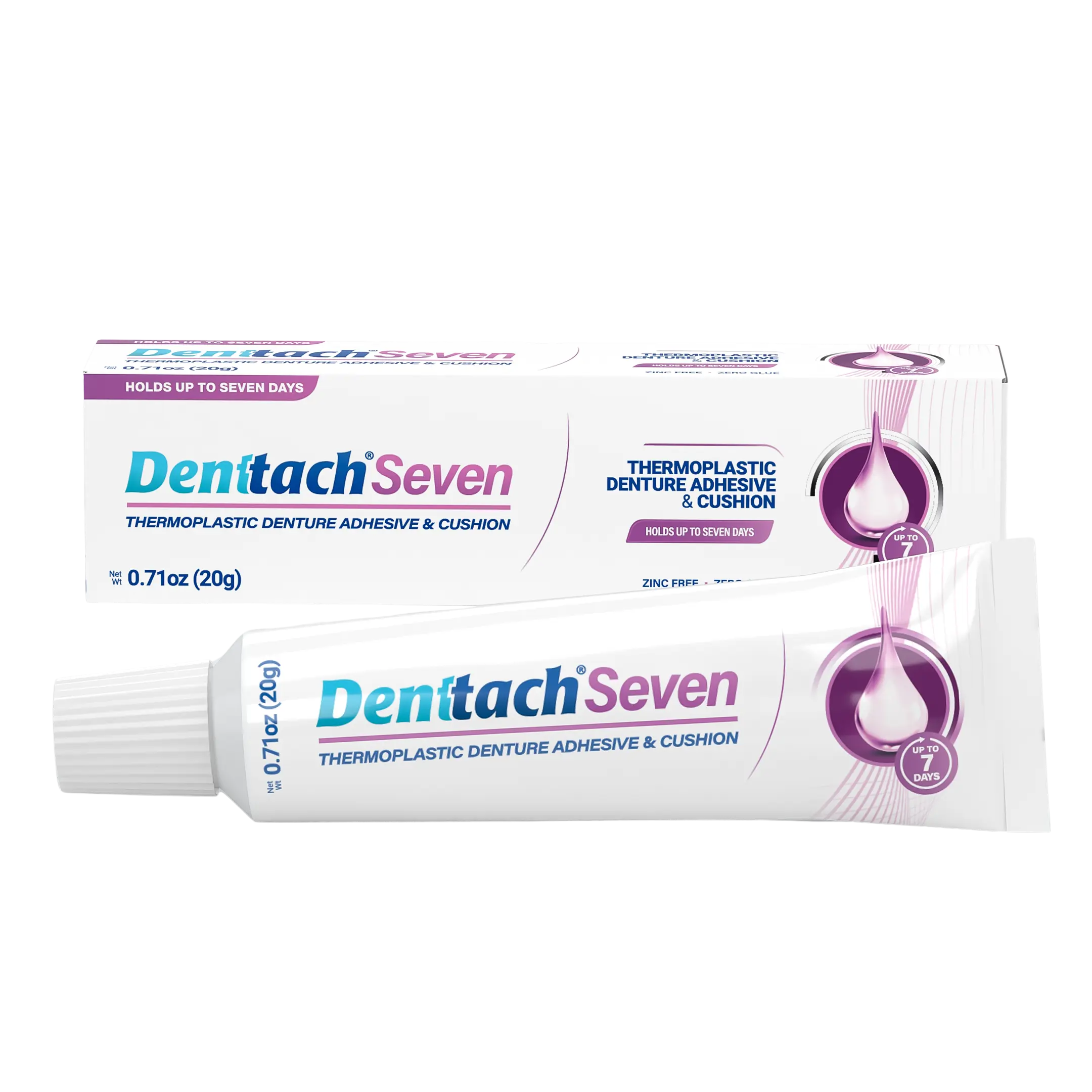 Denttach Seven Thermoplastic Denture Adhesive for Dentures - One Application lasts upto 7 Days