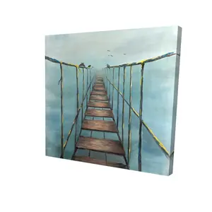 Begin Home Decor 2080-2424-LA48 24 x 24 in. In the Jungle Blue Exotic Landscapes Canvas - Home Decor