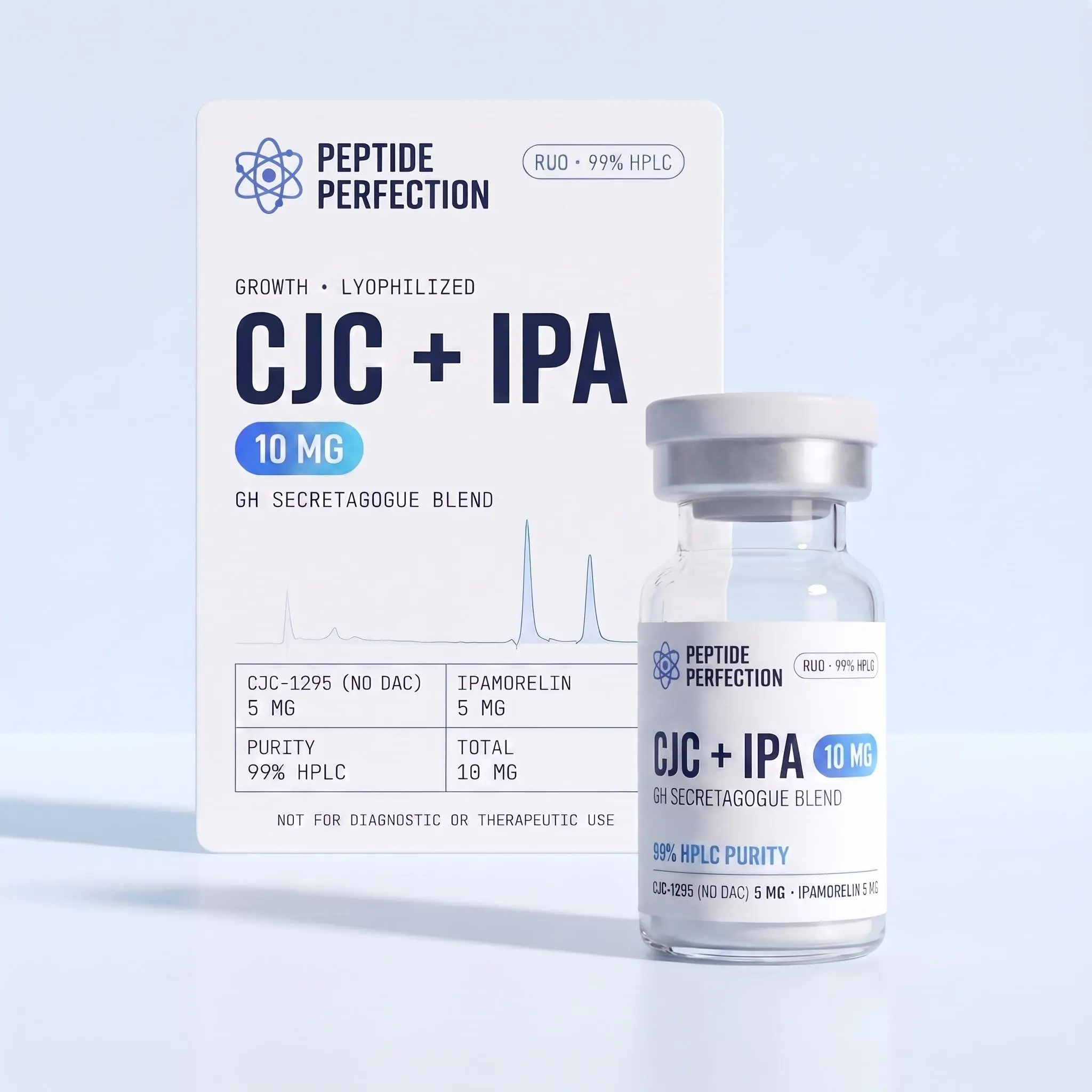 CJC-1295 + Ipamorelin Blend Vial, 10mg - Laboratory-Grade Research Supply for Research & Laboratory Applications
