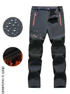 Men's Outdoor Pants, Waterproof & Windproof Pants with Belt, Multi-functional Outdoor Pants for Outdoor Activities, Sport Specific Clothing