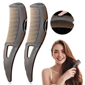 Buy one get one free- Hairbrush, Dandruff Comb with Self-Cleaning Hollow Teeth & Massage Handle - Scalp Detox Comb for Flakes, Haircare, Oil Removal