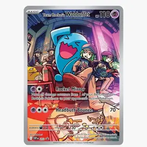 Team Rocket's Wobbuffet - SV: Scarlet & Violet Promo - Basic Card with Rocket Mirror & Headbutt Bounce Effects