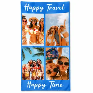 Clearance -Ships Next Day, Personalized Beach Towels for Kids & Adults - Custom Beach Towel Printed in USA - Custom Photo Gifts for Pool, Vacation, Customized Gifts for Women, Kids,Family