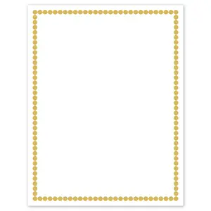 Avery Printable Full-Sheet Cardstock, Gold Beads, 8.5" x 11", Matte White Full-Sheet Cardstock, Laser/Inkjet, 10ct, Great for Craft Cardstock Paper