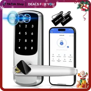 Smart Door Locking Tool 5 in 1 for Hotels, Offices & Residences with Keyless Entry, Digital Electronic Locks, and Handle (No Batteries)