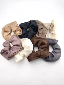 1PC 15cm Wood Ear Satin Double Layer Hair Tie, High Elasticity Secure Hair Band, No Pressure Hair Accessory, Daily Commute Fashion Item