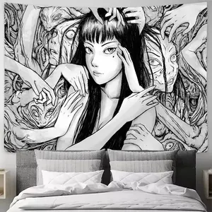 Horror Pretty Hot Girl Tomie Tapestry Decoration Bedroom Dormitory Background Cloth Holiday Home Party Living Room Club Tapestry