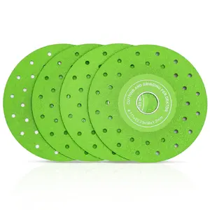 4PCS 4-1/2 Inch Diamond Saw Blades - Ceramic, Glass, Rock & Tile Cutting Disc for Angle Grinder, Industrial Strength Diamond Blade Set