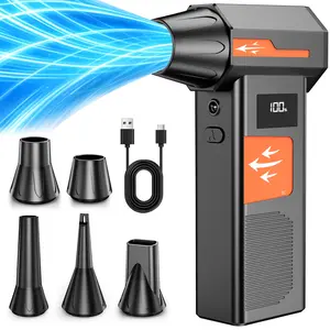Car Violent Fan Powerful Turbo Blower｜Multi-nozzle Electric Air Duster Blow Snow Dust Removal Multi-scenario Use Rechargeable Air Blower