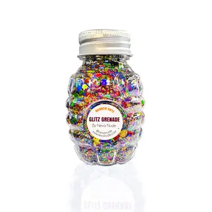 Rainbow Brite Cosmetic Glitter Glitz Keychain in Aloe Gel