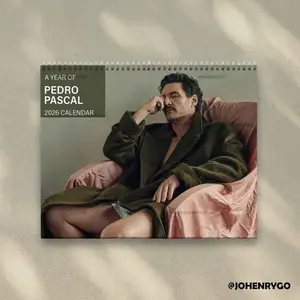 Pedro Pascal 2026 Wall Calendar, Daddy Joel Celeb Crush Planner Gifts For Her