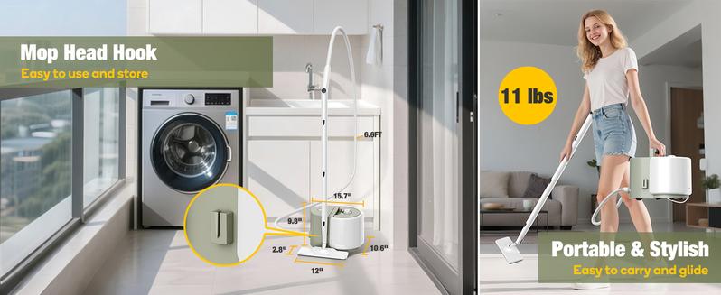 Newbealer Heavy-Duty Steam Cleaner for Home, Stainless Steel Boiler, Steam Mop with 20-Piece Accessories, Multi-Purpose Steamer for Floors, Cars, Furniture, Tiles, and More