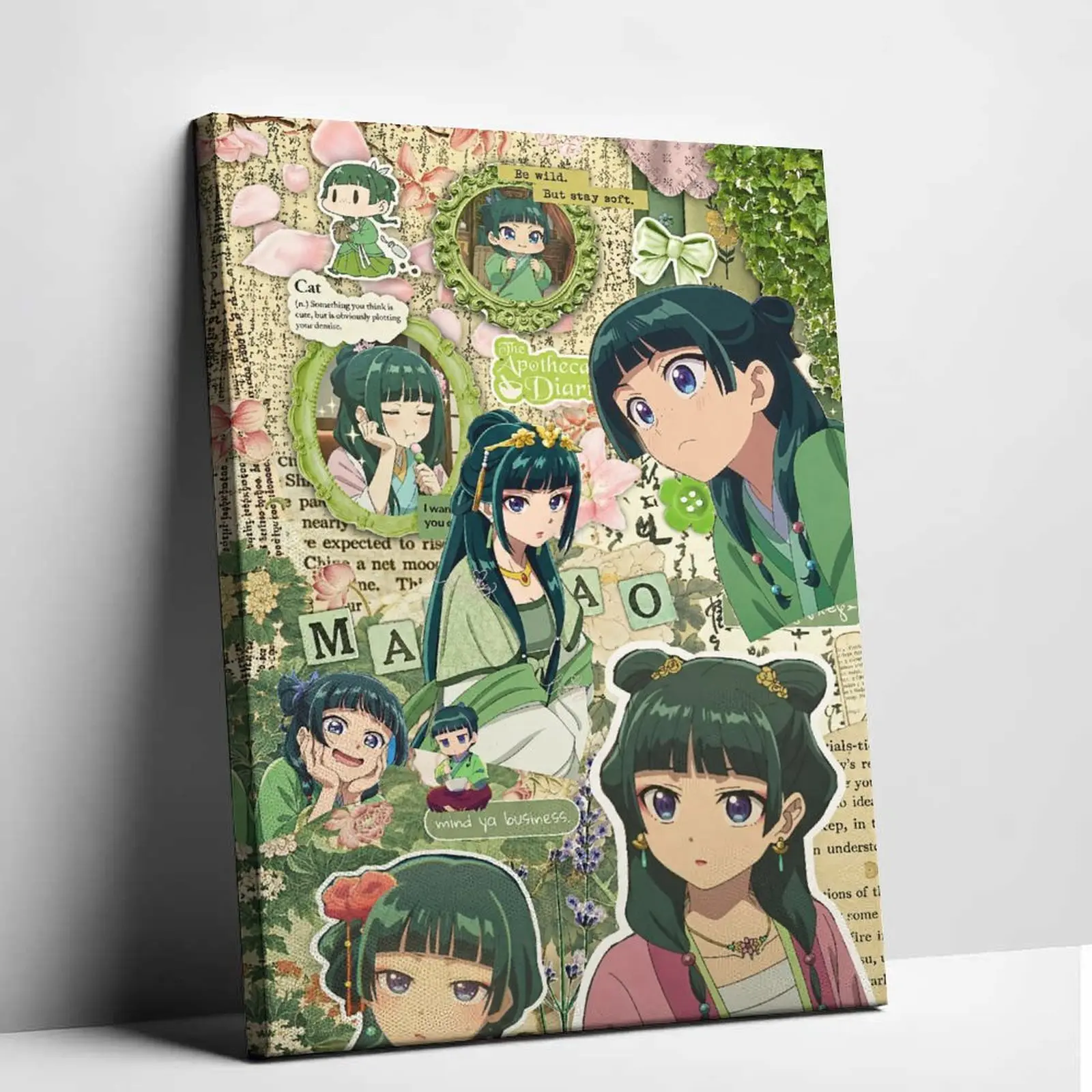 The Apothecary Diaries Maomao Canvas Wall Art Cute Anime Scrapbook Poster Cottagecore Manga Painting Print Aesthetic Kawaii Girl Room Decor Living Room Bedroom Picture Artwork Display