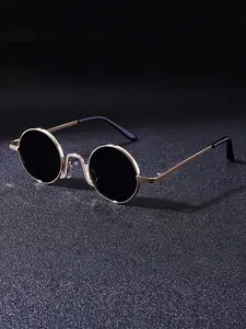 Unisex Fashionable All-match Round Frame Sunglasses, Trendy Casual Sunglasses for Everyday Use, Fashion Accessories for Outdoor Activities