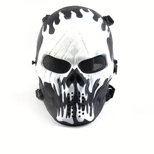 Halloween Skull Mask - Durable Polyester Outdoor Riding for Party, Cosplay and Theme Event, Cosplay Headpiece |   Skull Sh Mask |   Shock-Absorbing Design, Halloween Costume