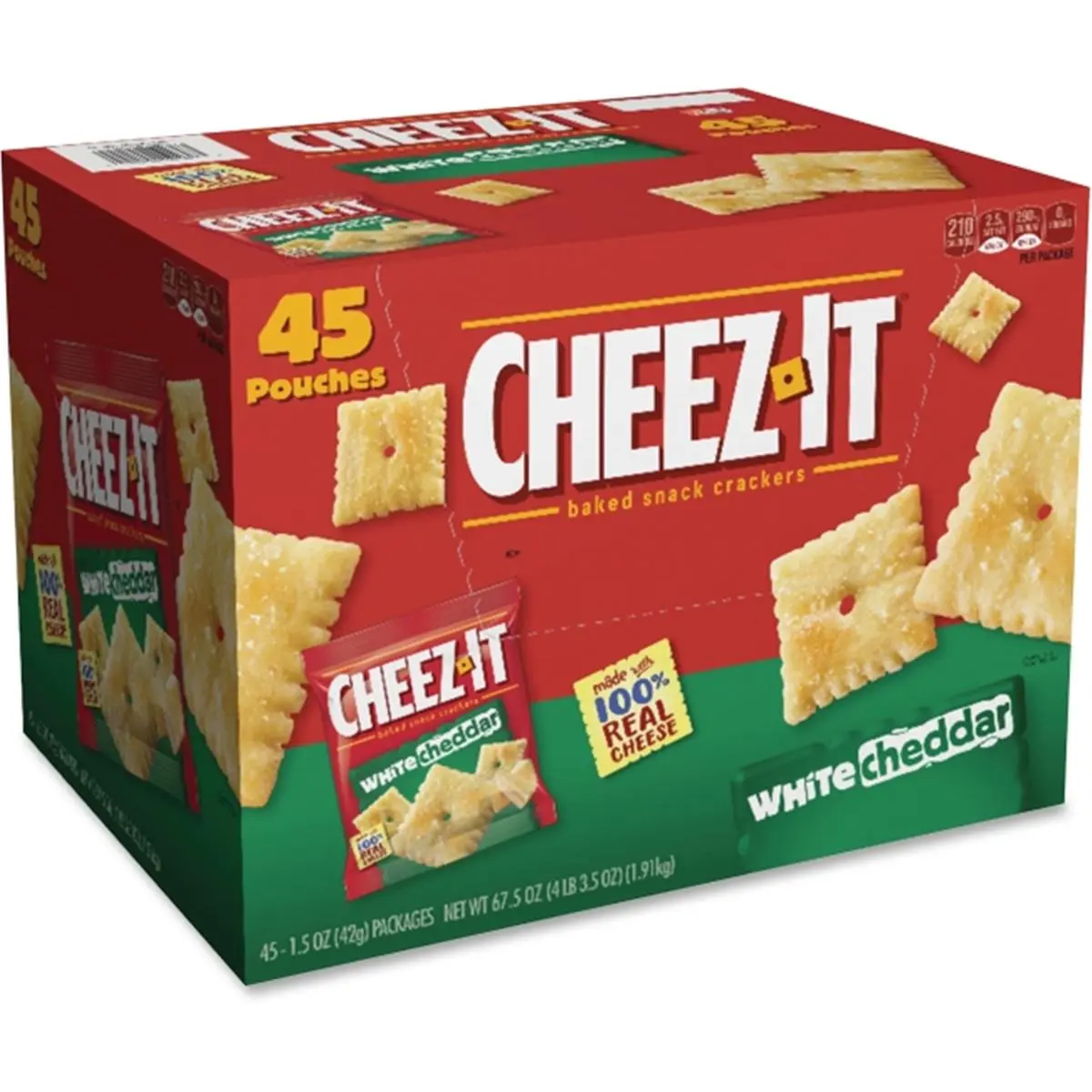 212 MAIN Keebler KEB10892 White Cheddar Real Cheese Snacks, Golden Crisp On-the-Go Individual Packs, Savory Kitchen Snack