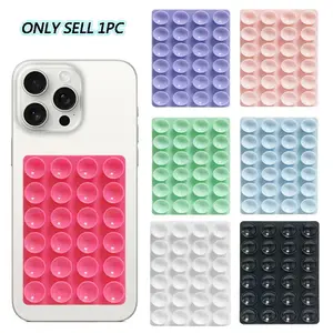 Multi-Color Smartphone Silicone Suction Cup Back Sticker, Anti-Slip Phone Grip Holder, Car Home Universal Accessory, Cell Phone Mount