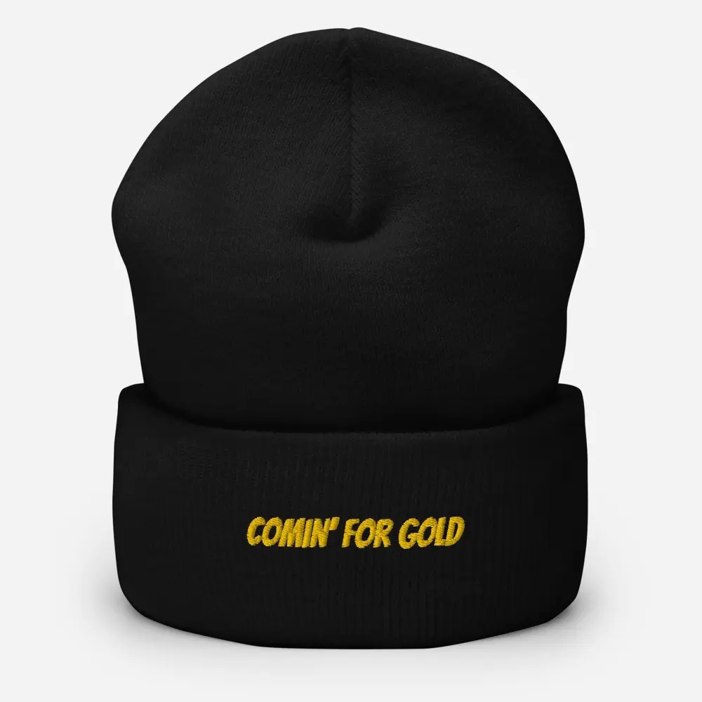 LCD Apparel Comin’ For Gold Embroidered Beanie