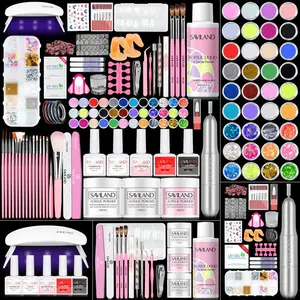 Craft Your Own Elegance Acrylic Nail Kit with Drill Professional Nail Set for Beginners Gel Polish UV Light Decorations Home Salon Gift Set