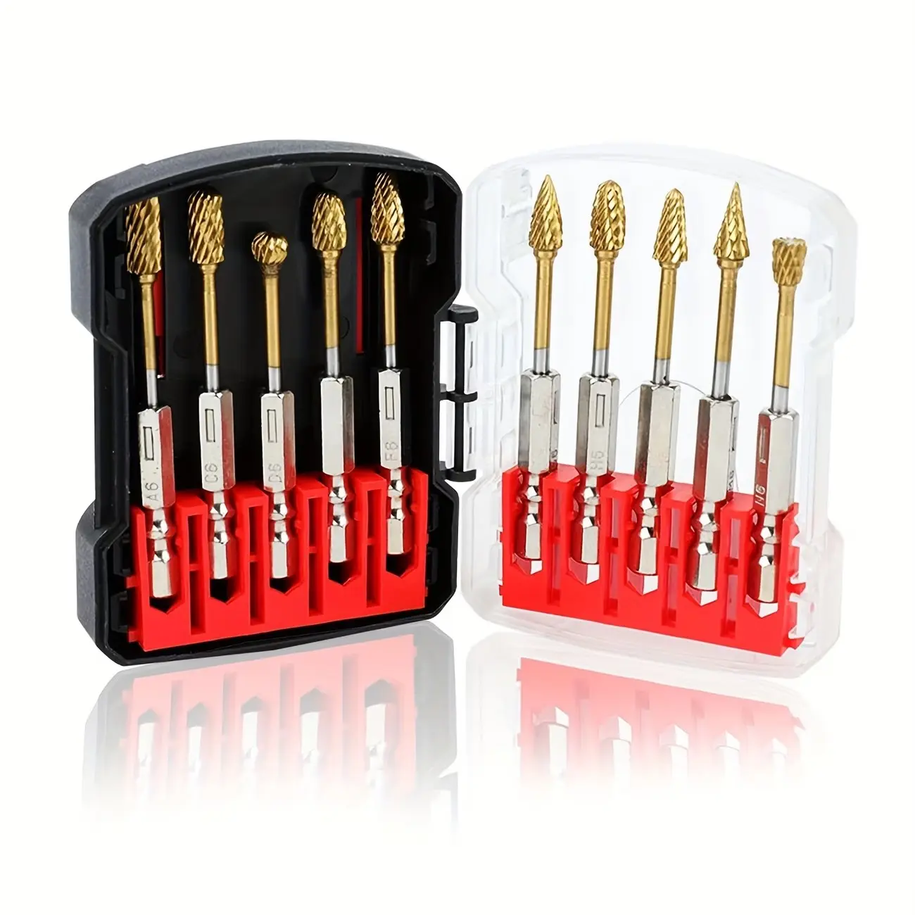 10pcs Carbide Burr Set with 1/4" Shank, Tool Accessories, Ideal for Metal & Wood Carving, Engraving, Polishing, Drilling, Great Gift for Boyfriend or Family