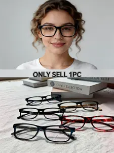 Single-Piece Eyewear Frame, Multiple Colors Available, Minimalist Round Design Enhances Face Shape, Ideal Office & Study Accessory