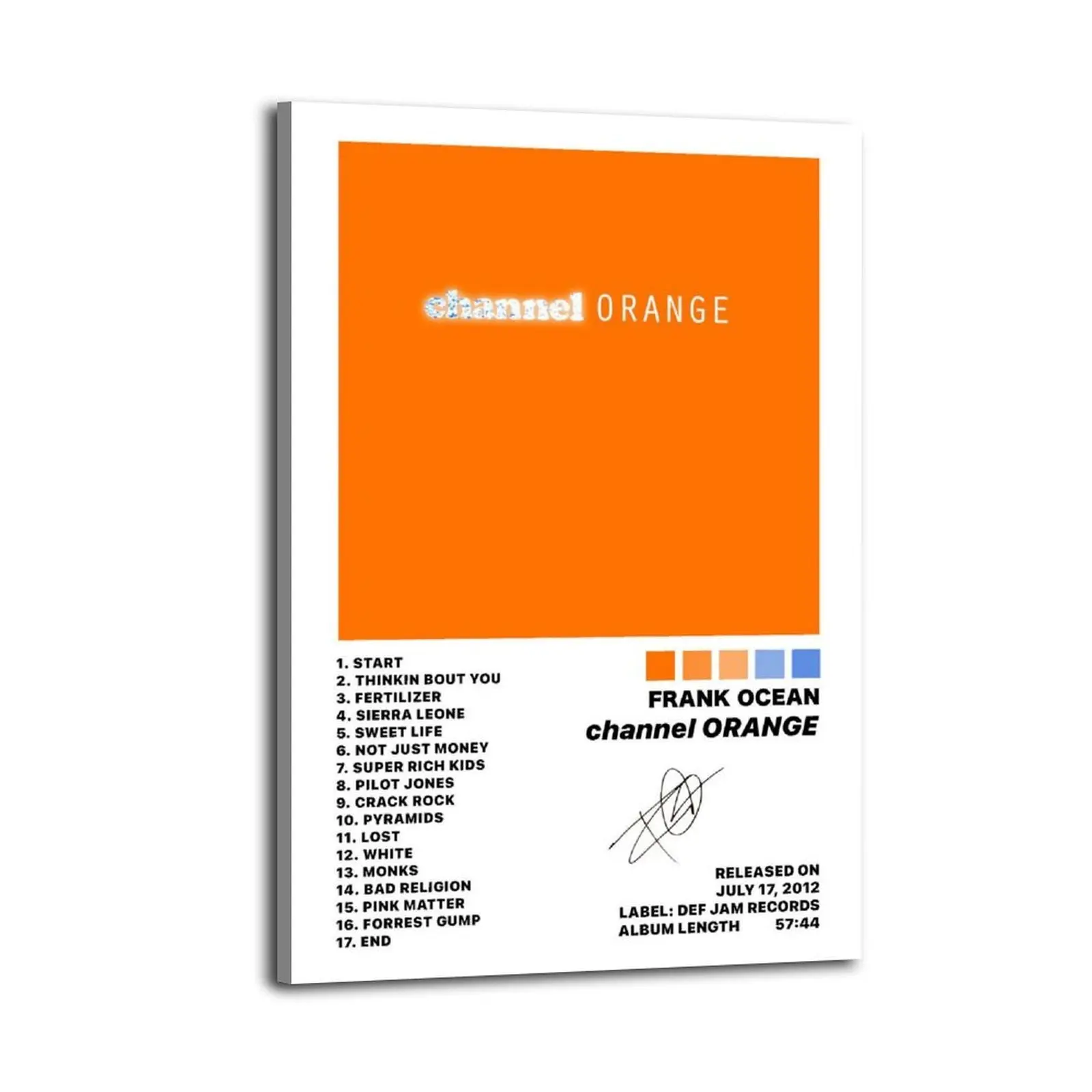 Frank Ocean Channel OrangeArt Canvas Posters Photos Wall Decorations Canvas Printing Living Room Bedroom Decoration Wall Decoration Printing Office Aesthetic Posters