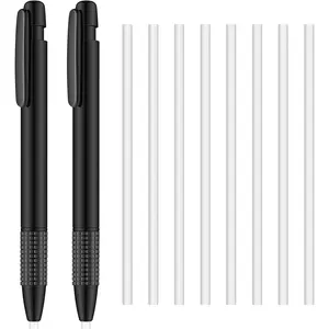 2 Packs Eraser and Refill, round 3.8 Mm Pen Style Eraser with Refill Mechanical Retractable Eraser Art Eraser for Artists Drawing Painting, Students Teacher Adult Children Office School Home No Brand