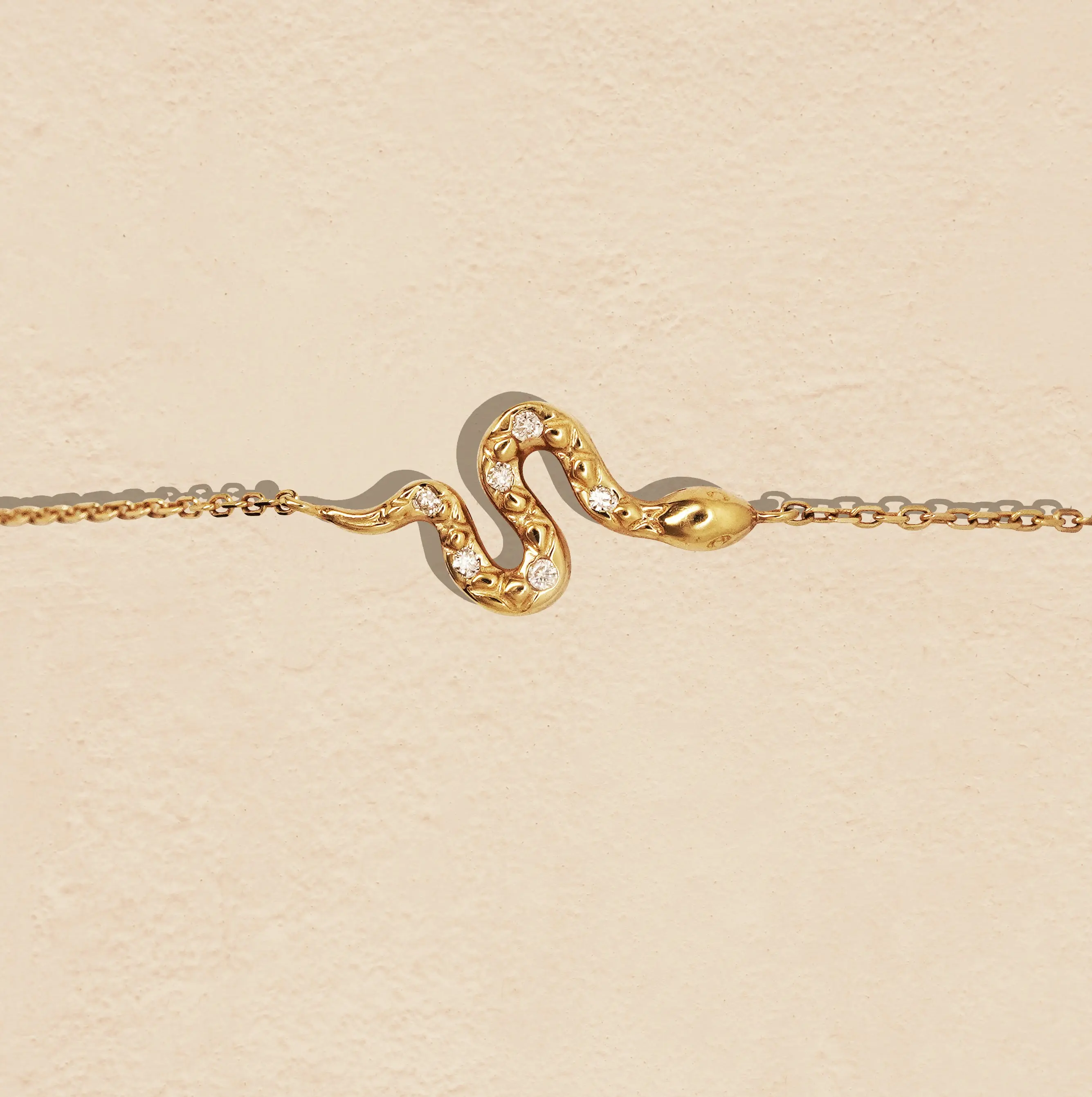Nefertiti 14k Yellow Gold and Diamond Bracelet