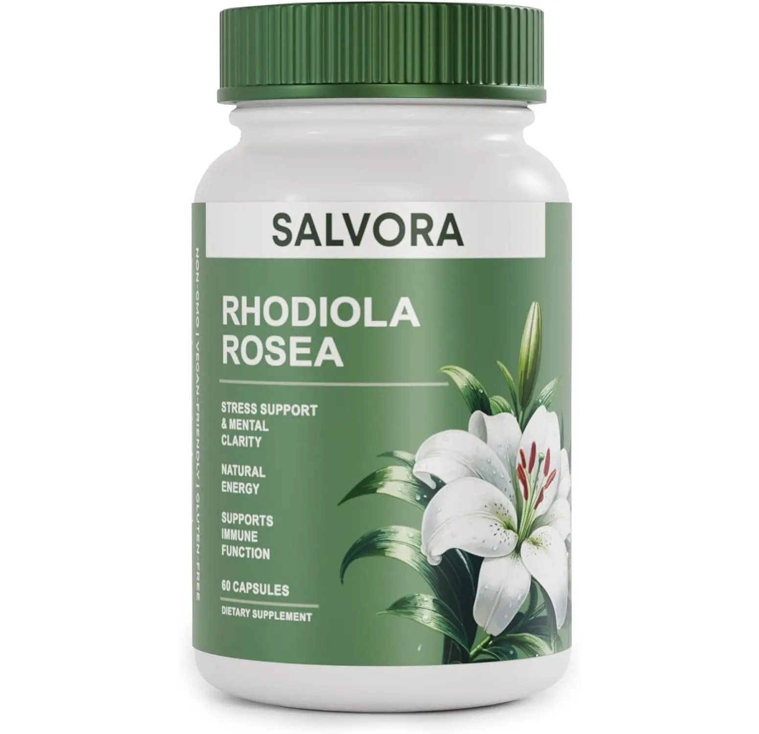 Rhodiola Rosea Supplement – Golden Root Adaptogen Capsules - Rhodiola Rosea Extract Powder Alternative with Salidroside for Stress Support - Energy, Focus & Performance