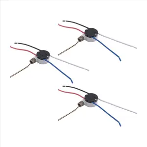 3 Pcs Ze-208S E89885 3 Speed 4 Wire Pull Chain Switch Ceiling Fan Light Switch Replacement Part,A