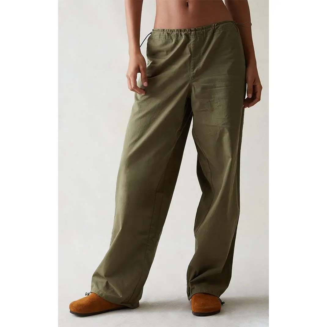 Pacsun Women's Green Low Rise Parachute Pants