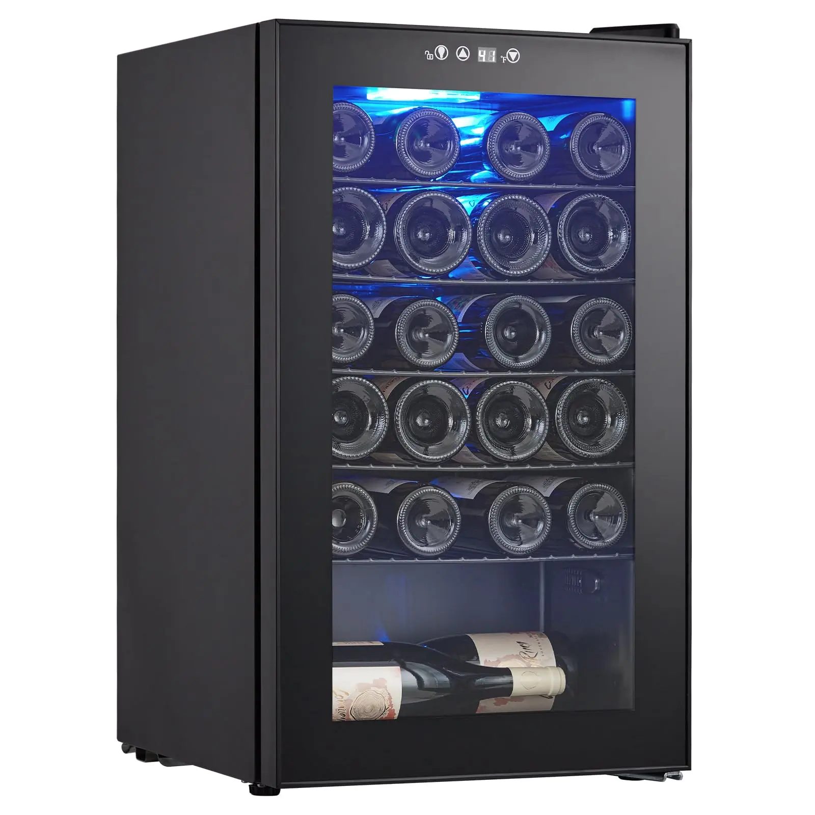 GARVEE 7-Level Temperature Adjustable Wine Fridge, Ideal for Collectors, with a Range of 40-61°F and Available in 24 or 16 Bottle Capacity Options for Optimal Wine Storage