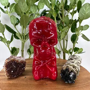Red Skull Figure Candle