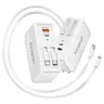 4-in-1 Retractable Wall Charger - 40W PD/QC Power Portable Charging Block with Retractable Cables, Fold-Flat Travel Foldable Plug, USB A & Type C Ports for Smartphone iPhone 17-13, Galaxy S25-S23, LG, Pixel (Charging Solution)