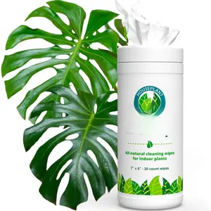 Leaf Shine & Cleaner Wipes | Removes Dust, Dirt & Water Spots for Healthier, Glossy Leaves | Easy-to-Use  Leaf Cleaning Wipes for Indoor & Outdoor  | 30 Count