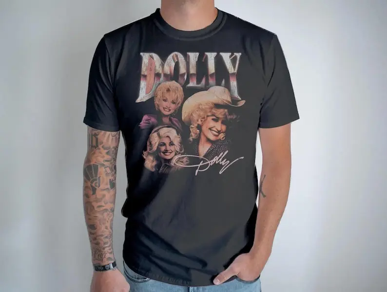 Dolly Parton Bootleg Rap Tee, Dolly Parton Vintage Hip Hop Country Shirt, Unisex Cowboy Cowgirl T-shirt, Funny Graphic Streetwear