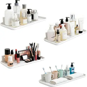 Wall Mounted Floating Shelf, Self Adhesive Shelf, No Drill Adhesive Wall Shelf, Floating Shelves Damage-Free Expand Walls Space for Living Room Kitchen Bathroom