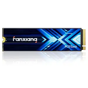 FANXIANG S910 1TB/2TB/4TB PCIe 5.0 x4 NVMe M.2 SSD,Up to 14000 MB/s,DRAM Cache and SLC NAND,High Performance Solid State Drive for AI Applications, Gaming, PC, Laptop