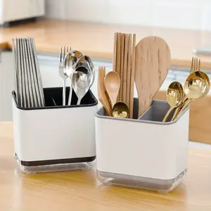 A Cutlery Storage Box with Compartments for The Kitchen And Table - a Multifunctional Storage Solution, Perfect As a New Year Gift; Cutlery Organizer; a Draining Basket for Home Kitchen Countertops, Spoon Storage Box