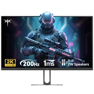 KTC 27" 2K QHD 200Hz Fast IPS Gaming Monitor, 2560*1440 Up to 210Hz Monitor, HDR 400, GTG 1ms, DP@200Hz, HDMI@144Hz,Adaptive Freesync & G-sync, 131% sRGB, Bulit-in Dual 2W Speakers, PC Monitors Gamer with HDMI 2.0 x 2 & DP1.4 x 2, H27T22C-3