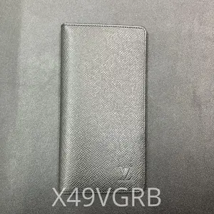 Pre-owned Louis Vuitton Taiga Bag Accessories #71361 Porto Valeur Carte Credit Wallet Black M30392