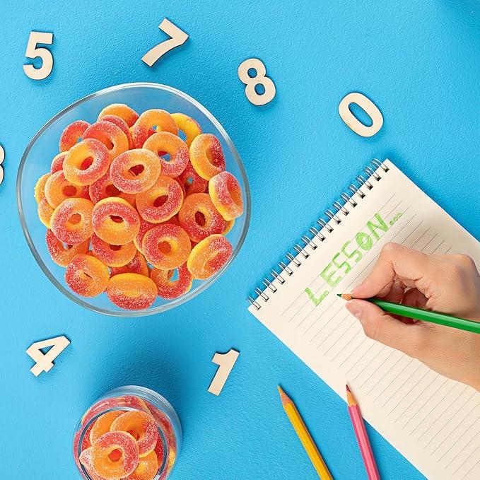 Kervan Candy Bebeto Peach Rings - Fruity, Soft, Sweet & Sour Gummy Candy Bulk for Kids, Gift Snacks and Parties - Peach Gummies Big Party Size Bag (5 lbs)