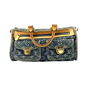 Pre-owned Louis Vuitton Denim Shoulder Bags Blue Monogram Neo Speedy Bag LV2197