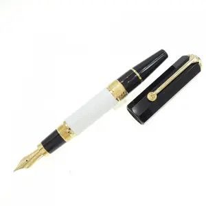 Pre-owned Montblanc 18K White Gold (Au750) Small Leather Goods William Shakespeare Au750 Fountain Pen Limited