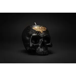 Black Skull Candle Holder – Ritual Containment Altar Piece