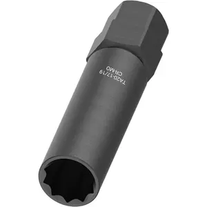 10 Spline Lug Nut Socket, Compatible with Bimecc 10-Spline Lug Nuts and Lug Bolts, Replacement for TA20-17/19, 10-Spline Lug Nut Key with 17MM and 19MM Hex Drive, CR-MO
