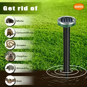 Four Sets of Solar-Powered Rodent Deterrents Efficiently Drive Away Ground Squirrels, Snakes, And Moles, Producing Sound Waves, Which Makes Them Ideal for Agricultural Fields, Gardens, And Outdoor Lawns