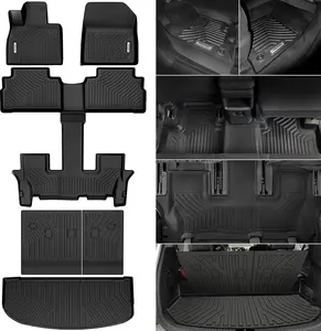 YINTATECH Floor Mats Full Mat Set Fit for Kia Telluride 2020-2025, Custom Fit TPE All Weather Floor Liners for Kia Telluride EX SX Accessories, Odorless Anti-Slip Back Seat Protector Full Mat Set