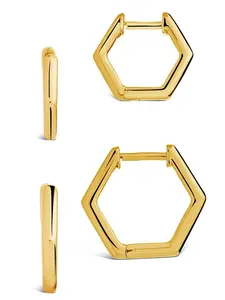 Emmy Geometric Hoop Earring Set of 2