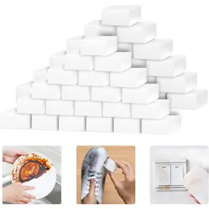 100 Pack Magic Sponges Eraser for Cleaning,   Melamine Sponge   Cleaning Pads for Kitchen Dishes, Bathtub, Baseboard, Shoes Cleaner, Not Easily